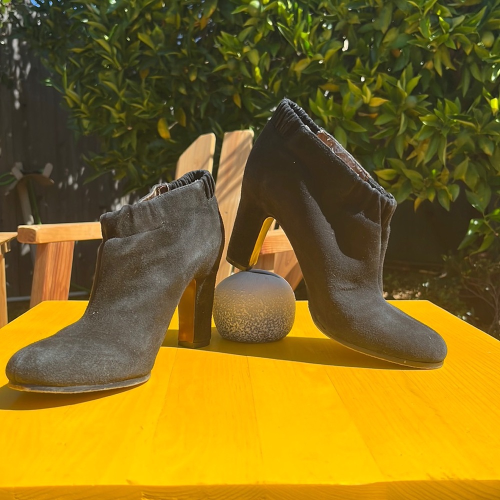 Sam Edelman Simone Black Suede Heel Booties